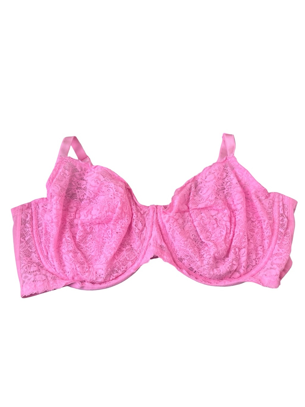 Torrid 48DDD Bright Pink Full Coverage Unlined Lace Underwire Bra - Picture 2 of 10